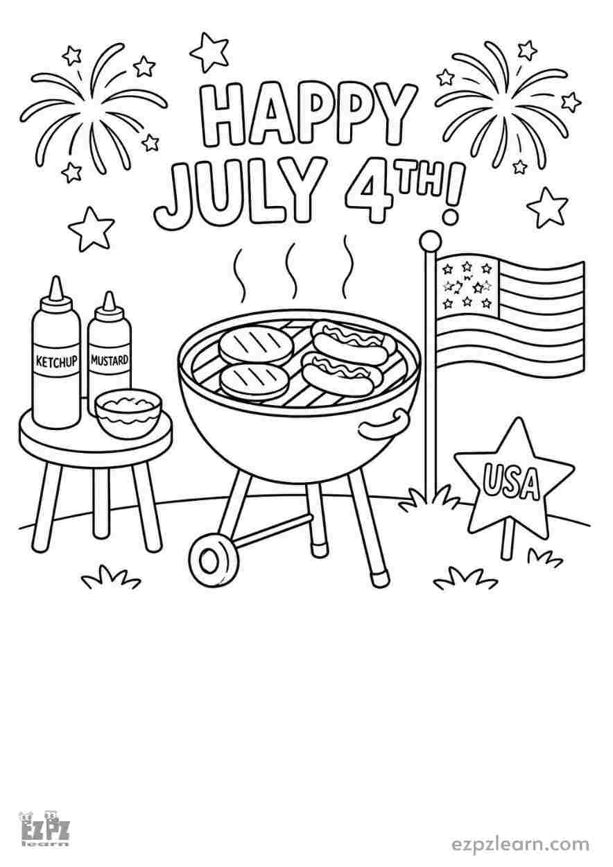 Barbeque July 4th, Independence Day, Fourth of July, 4th of July